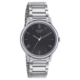 Sonata Men's Watch Analog Black Dial With Stainless Steel Band, 7128SM03